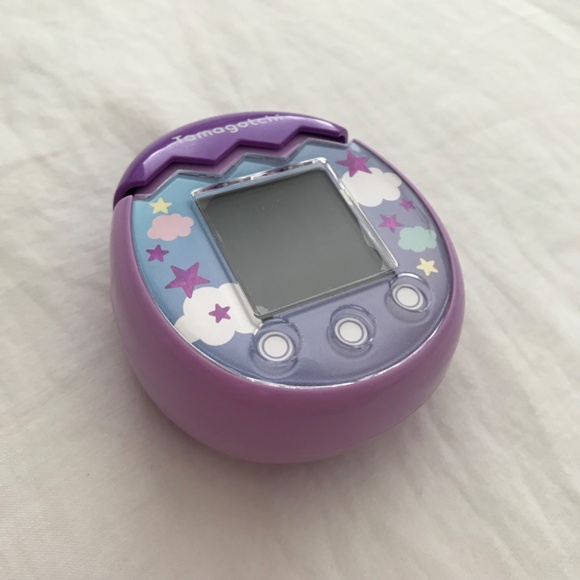 Tamagotchi Pix Camera Purple Sky Blue White Clouds Stars With Screen Protector - Picture 4 of 11